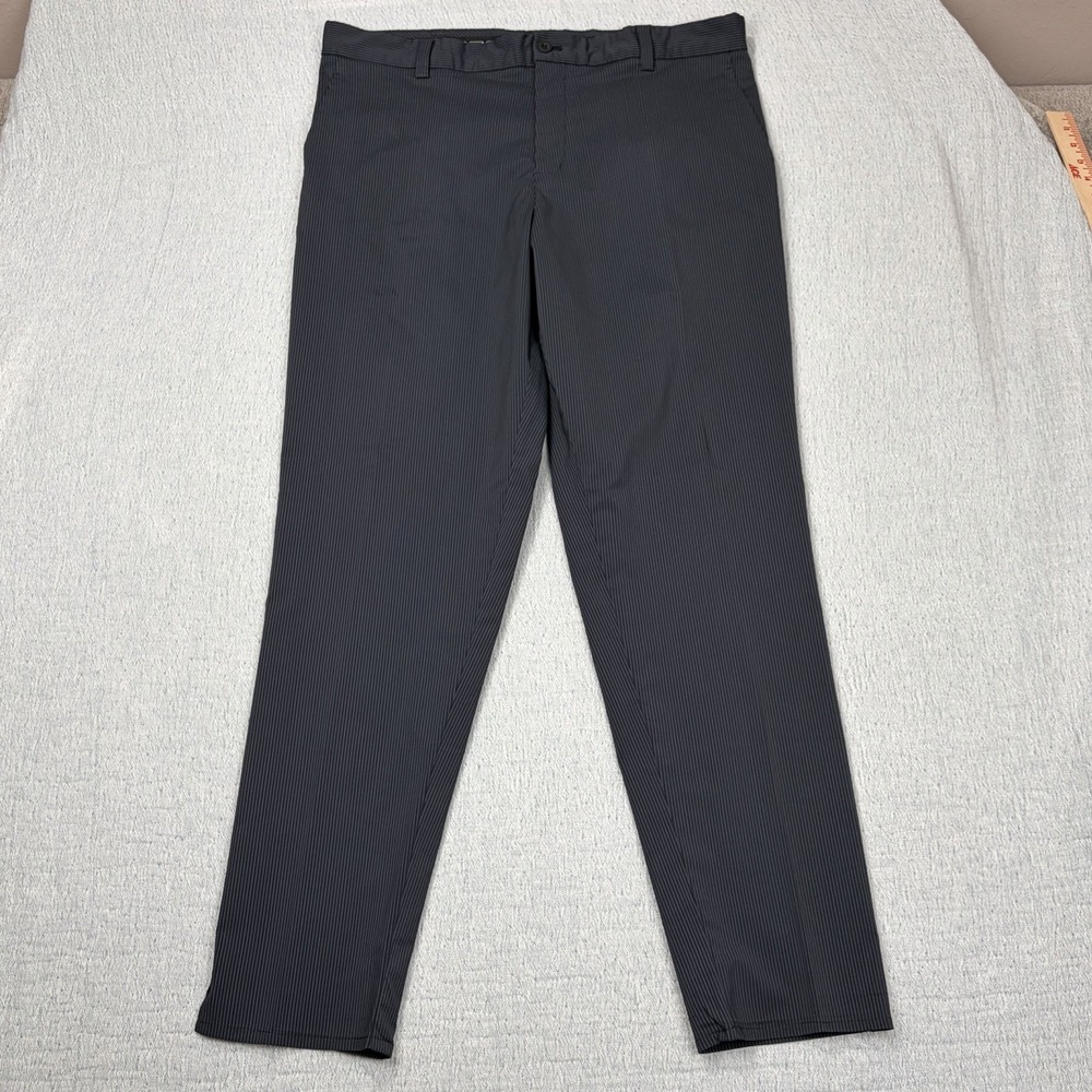 Nike Golf Performance Pants Men's 35x30 Dri Fit Black‎ Pinstripe EUC